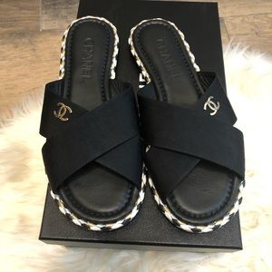 Brand new Chanel braided flats